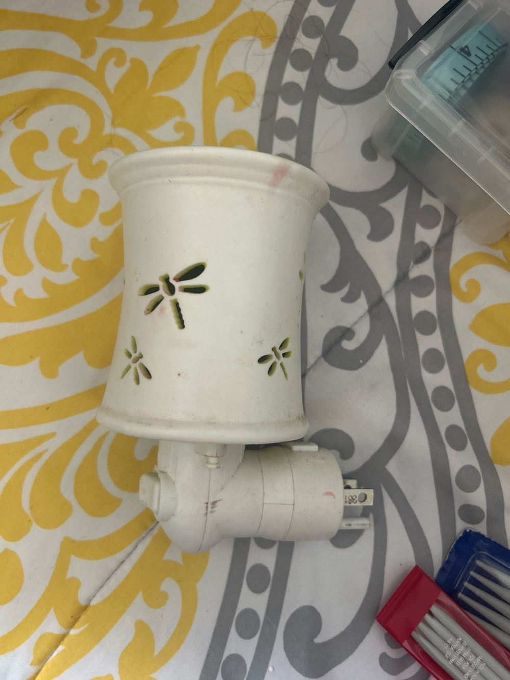 Plug-In Wax Melt Warmer — White Dragonfly Cutout - scentsy
